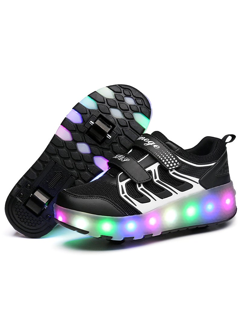 Sharpdo Kids Roller Shoes Boy Girl Sneakers with Wheels Become Sport Sneaker with Led for Birthday Children Show Gift - Image 1