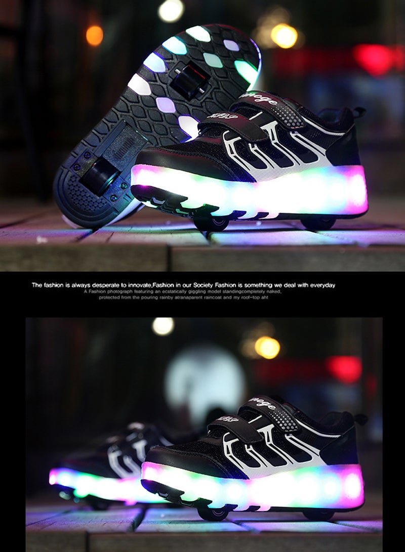 Sharpdo Kids Roller Shoes Boy Girl Sneakers with Wheels Become Sport Sneaker with Led for Birthday Children Show Gift - Image 2