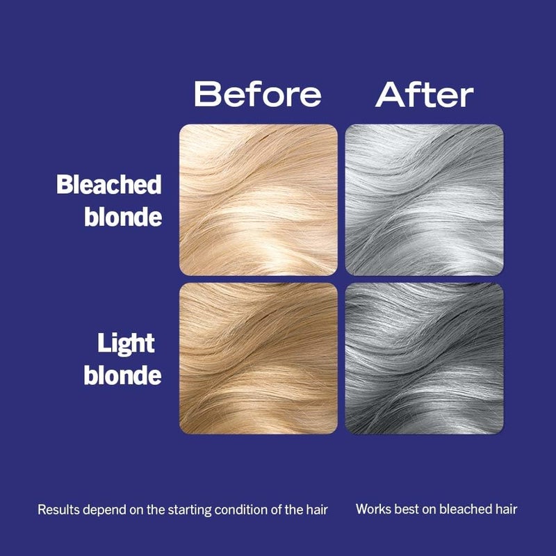 Live Schwarzkopf LIVE Ultra Brights Steel Silver Semi-Permanent Hair Dye 098, Silver Hair Dye for Bright or Pastel Hair Colour, Vibrant Colour Lasts up to 15 Washes - Image 2