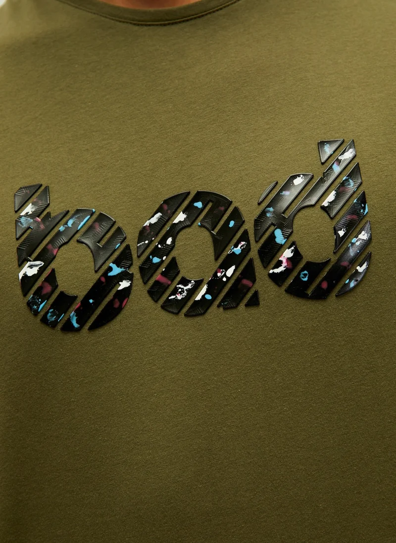 Bad Bear Crew Neck Printed Khaki Men's T-Shirt 22.01.07.014_BAD T-Shirt