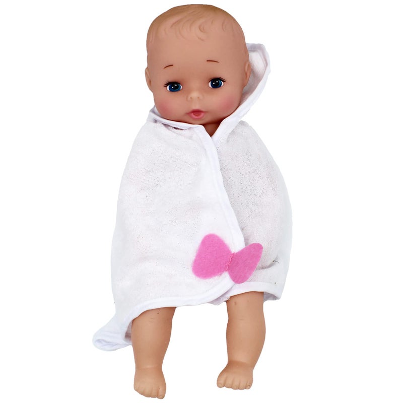 Baby's First Bathtime Baby Softina with White Bath Towel and Feel So Real Skin - Safe for Children 1 Year & Up - Image 2