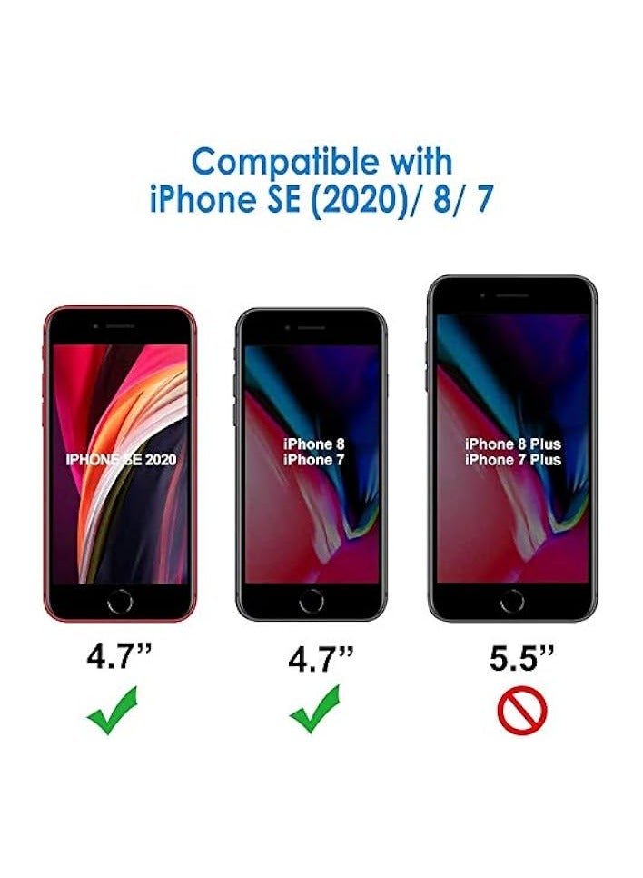 بروماس واقي شاشة الخصوصية لهاتف iPhone SE 2020 / iPhone 8 / iPhone 7 من الزجاج المقسى، طبقة واقية مضادة للتجسس مع تغطية كاملة ثلاثية الأبعاد منحنية - Image 2