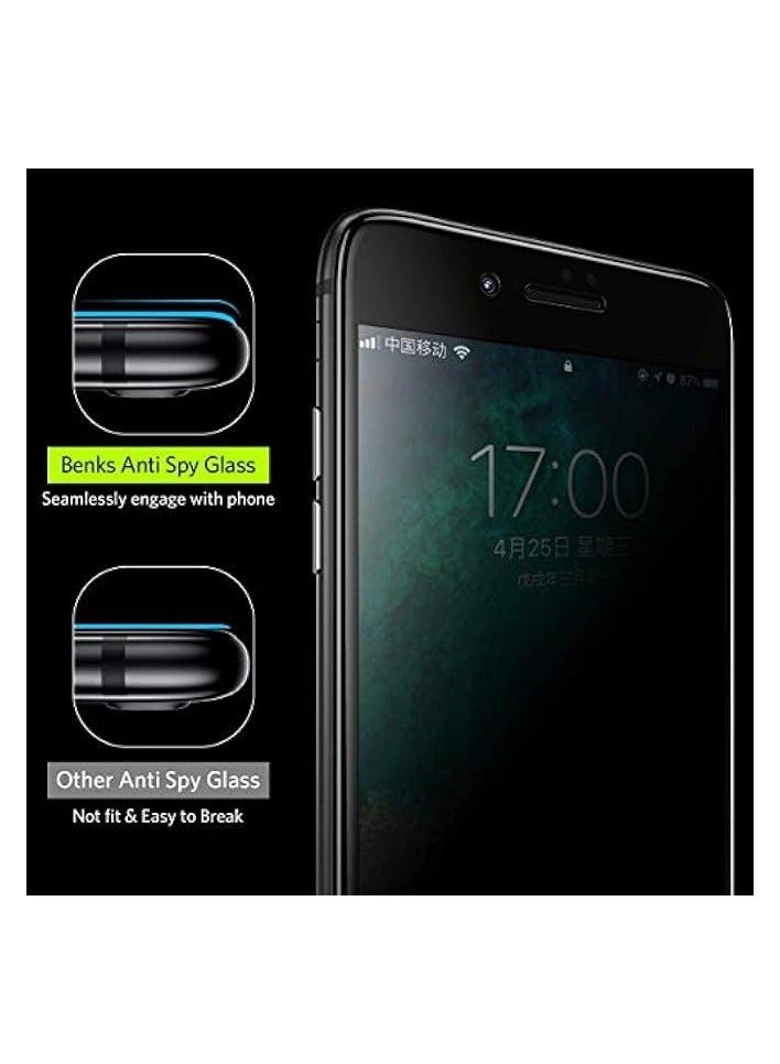 بروماس واقي شاشة الخصوصية لهاتف iPhone SE 2020 / iPhone 8 / iPhone 7 من الزجاج المقسى، طبقة واقية مضادة للتجسس مع تغطية كاملة ثلاثية الأبعاد منحنية - Image 4