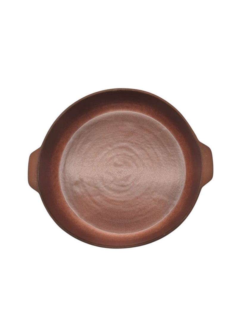 AKDC Maria Terracotta Round Clay Baker-28cmX7cm-Clay - Image 2