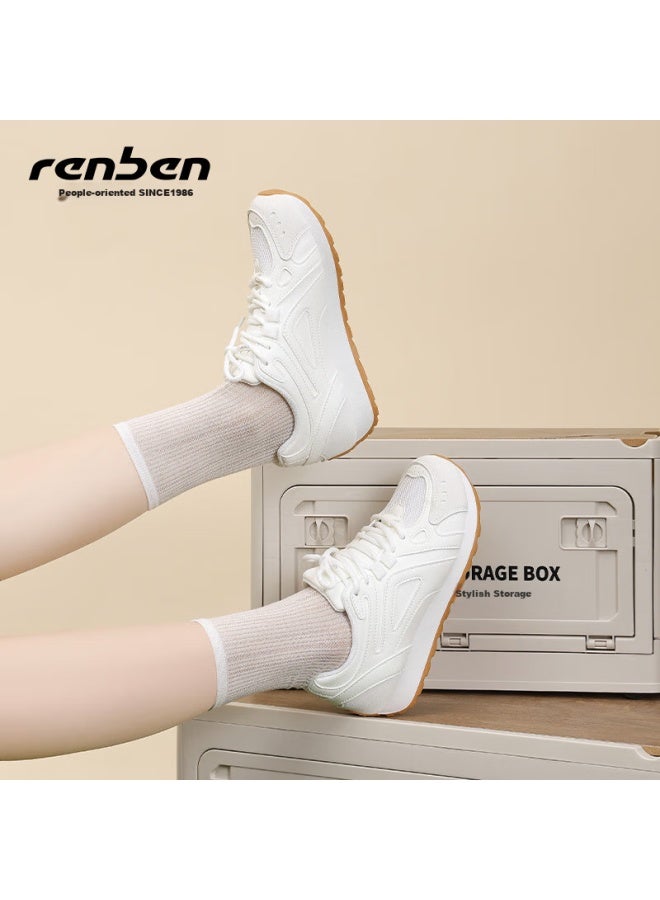 Humanity Renben Agan Women's Shoes, New Spring And Autumn Fashion White Sneakers, Lightweight Casual Running Shoes For Female Students - Image 2