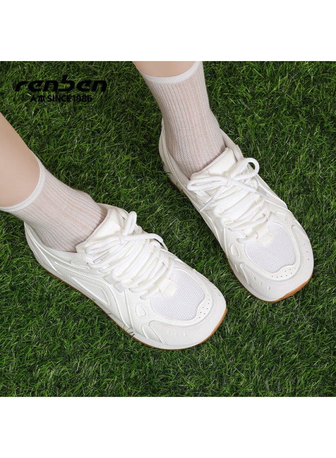 Humanity Renben Agan Women's Shoes, New Spring And Autumn Fashion White Sneakers, Lightweight Casual Running Shoes For Female Students - Image 3