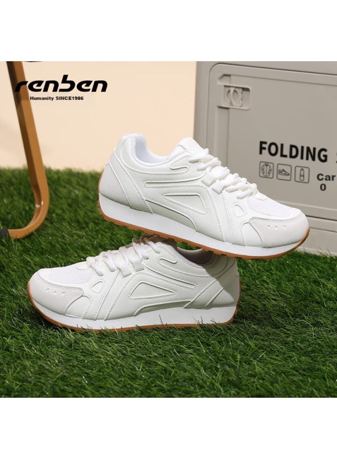 Humanity Renben Agan Women's Shoes, New Spring And Autumn Fashion White Sneakers, Lightweight Casual Running Shoes For Female Students - Image 1