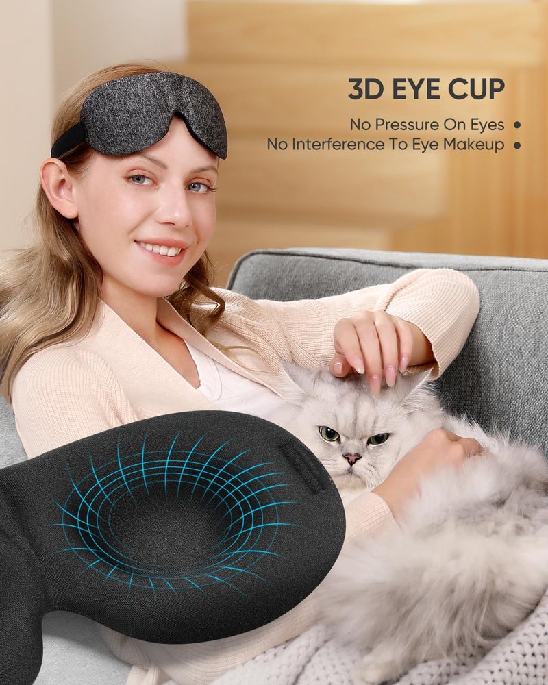LKY DIGITAL Sleep Mask for Side Sleeper 3 Pack, Blackout 3D Eye Mask for Sleeping, Night Blindfold for Men Women - Image 3