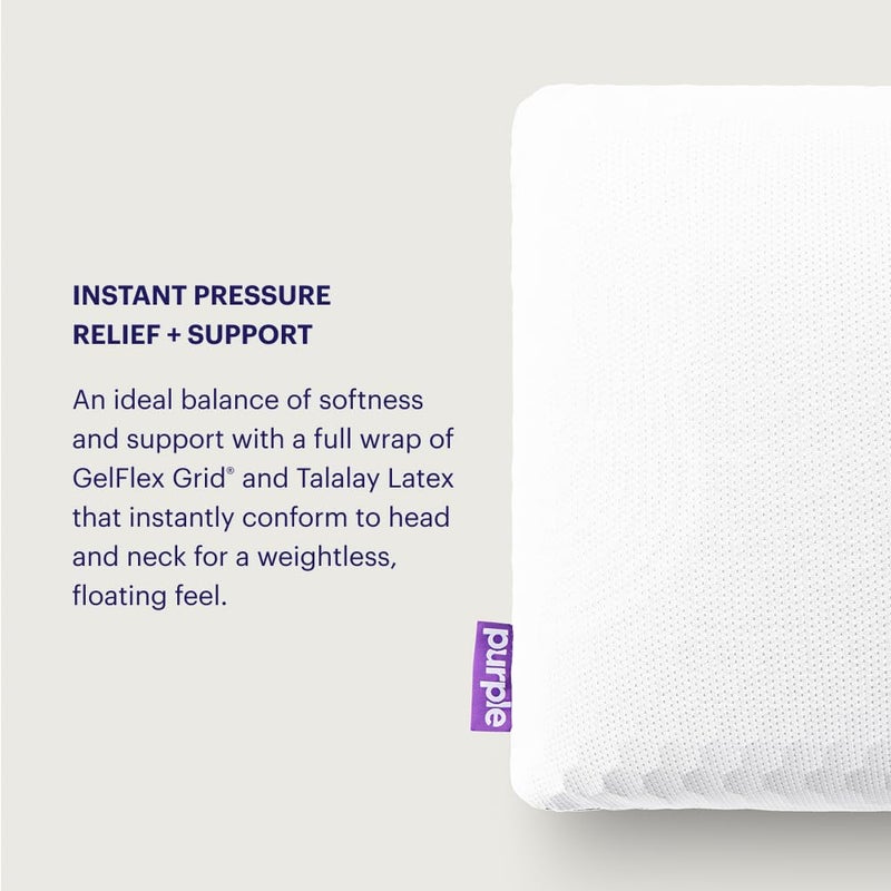 Purple Harmony Anywhere Pillow - Travel/On-The-Go, Hex Grid & Talalay Latex Core - No Pressure Support, Stays Cool, Compact & Lightweight for Easy Travel - Image 4