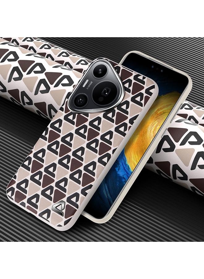 Green Tiger Case For Huawei Pura 70 Pro / Pro+ Plain Leather Printed Cooling Phone Case - Image 2