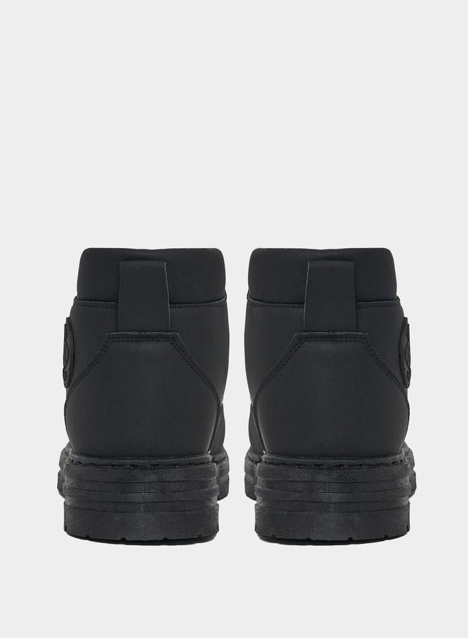 ستايلي حذاء بوت كلاسيك بمقدمة دائرية ورباط غلق - Image 4