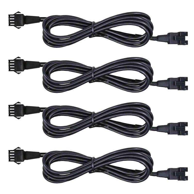 Hovano 4 PCS 60 inch150cm 4 Pin RGB LED MultiColor Accent Light Extension Cable Wire Cord Set for LED Motorcycle ATV Car Light MultiColor Neon Strip Trucks Rock Lights 60 inches Cable - Image 2
