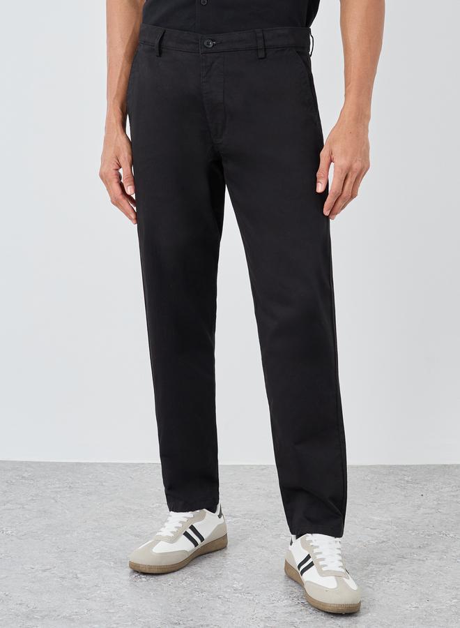 ستايلي بنطلون تشينو ستايلي بقصة عادية من تويل - Image 1