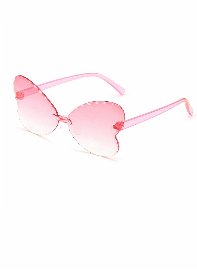 SYOSI - Kids Sunglasses 2 Pcs Rimless Butterfly Shaped Child Sunglasses Polarized Sunglasses Neon Sunglasses UV Protection for Kids Boys Girls of 3-10 Years Old Birthday Party Beach Pool Supplies - Image 1