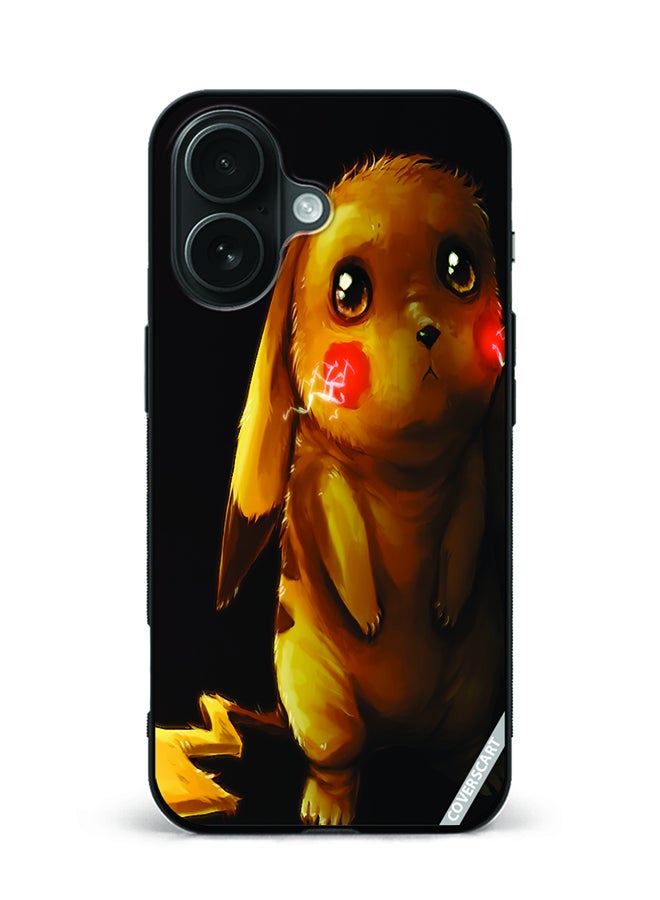 Protective Case Cover For Apple iPhone 16 Pikachu Design Multicolour