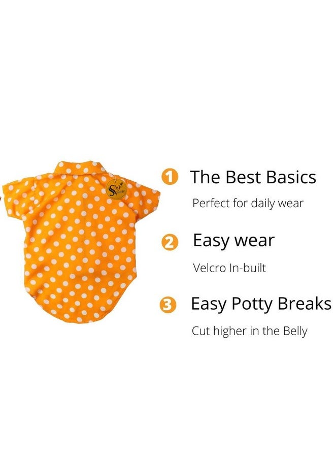 Sage Square Crazy Printed Dog Shirt, Trending Dog Shirt, Ultra Soft & Light Weight, Comfortable & Breathable Dog Apparel, Trendy Outfit (Xxlarge - 28 Inch) (Polka Orange)  - Image 5
