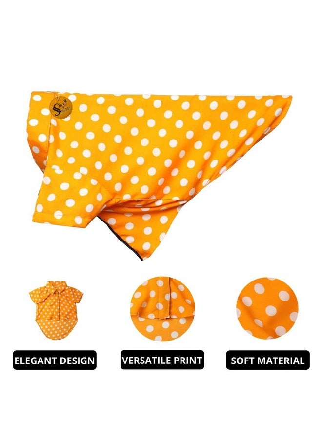 Sage Square Crazy Printed Dog Shirt, Trending Dog Shirt, Ultra Soft & Light Weight, Comfortable & Breathable Dog Apparel, Trendy Outfit (Xxlarge - 28 Inch) (Polka Orange)  - Image 2