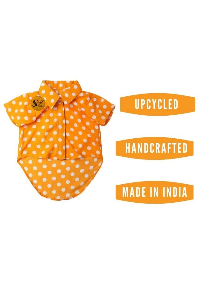 Sage Square Crazy Printed Dog Shirt, Trending Dog Shirt, Ultra Soft & Light Weight, Comfortable & Breathable Dog Apparel, Trendy Outfit (Xxlarge - 28 Inch) (Polka Orange)  - Image 3