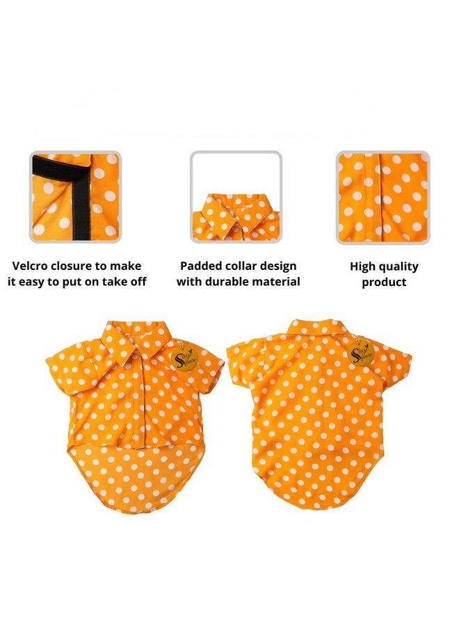 Sage Square Crazy Printed Dog Shirt, Trending Dog Shirt, Ultra Soft & Light Weight, Comfortable & Breathable Dog Apparel, Trendy Outfit (Xxlarge - 28 Inch) (Polka Orange)  - Image 4