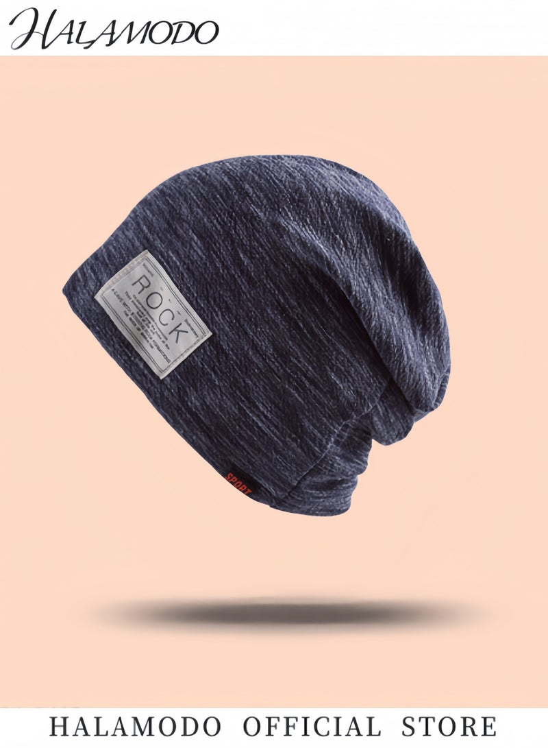 Halamodo Beanie Hats Warm Winter Hats Sleeping Cap Reversible Windproof Hat Daily Skull Cap Fashion Padded Hat Casual Breathable Cap for Men & Women - Image 3