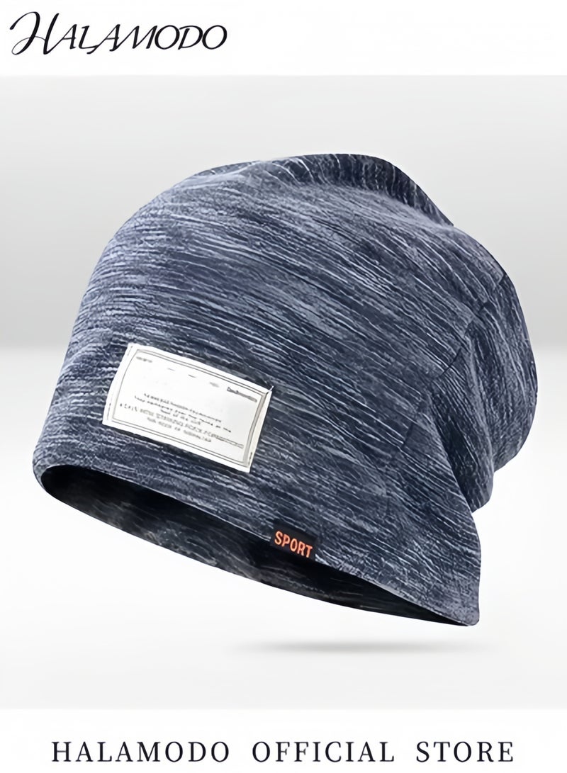 Halamodo Beanie Hats Warm Winter Hats Sleeping Cap Reversible Windproof Hat Daily Skull Cap Fashion Padded Hat Casual Breathable Cap for Men & Women - Image 2