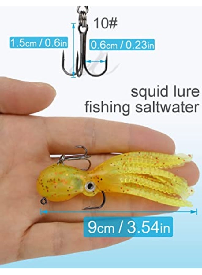 Generic Excefore Fishing Lure Set, 5 Pcs Saltwater Fishing Lures, Octopus Soft Lure with Skirt Tail, Lingcod Rockfish Jigs - Image 4