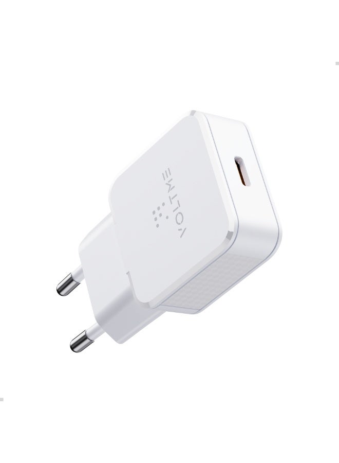 VOLTME Revo 30W Lite Ultrathin C Wall Charger - White - Image 1