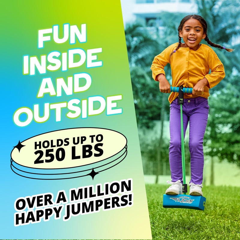 Flybar فلايبار قافز الفوم الأول للأطفال، قافز آمن وممتع، قافز فوم ومطاط متين للأعمار من 3 سنوات وما فوق، ألعاب للأطفال، يدعم حتى 250 رطل (أزرق) - Image 5