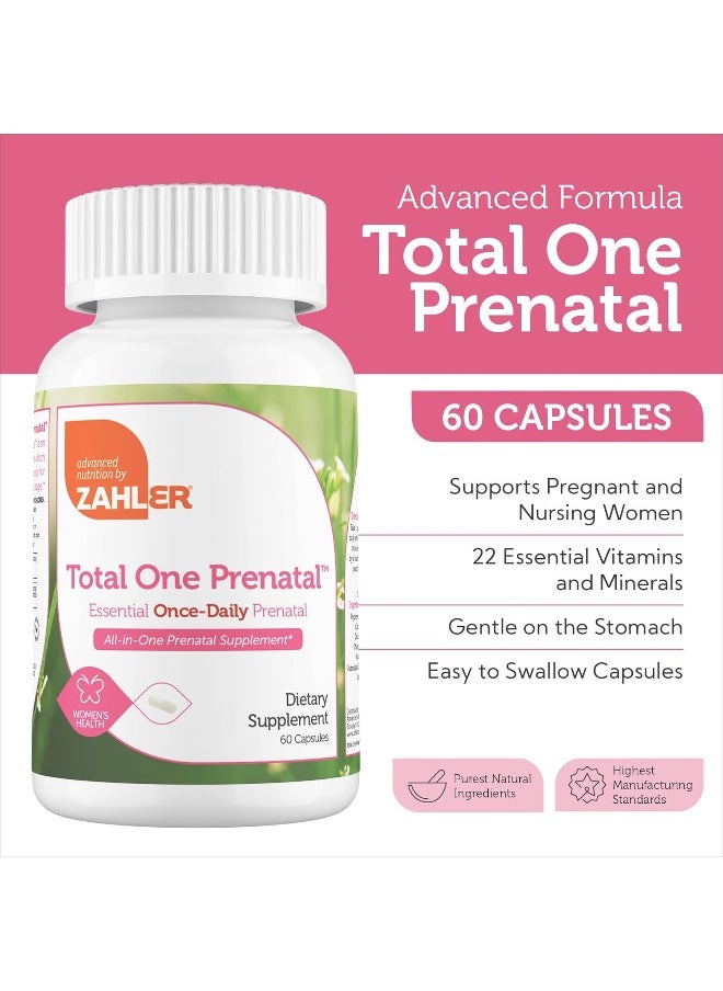 Zahler Total One Prenatal, Essential Once-Daily Prenatal, 60 Capsules  - Image 2