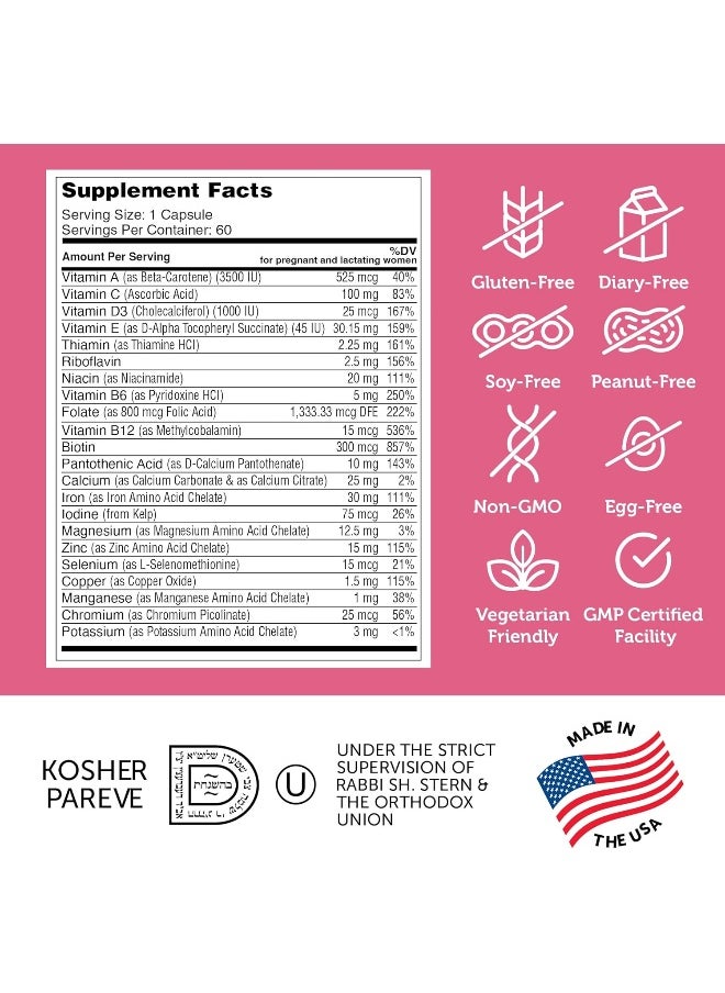 Zahler Total One Prenatal, Essential Once-Daily Prenatal, 60 Capsules  - Image 5