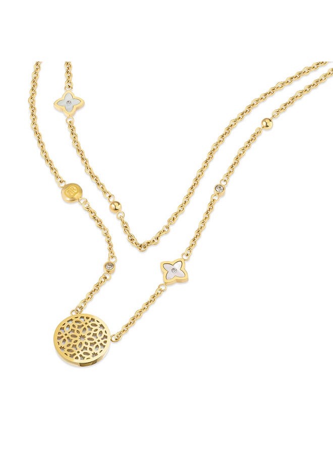 CERRUTI 1881 - Arabesque.4 Gold Elegant and Unique Women's Necklace - Image 1