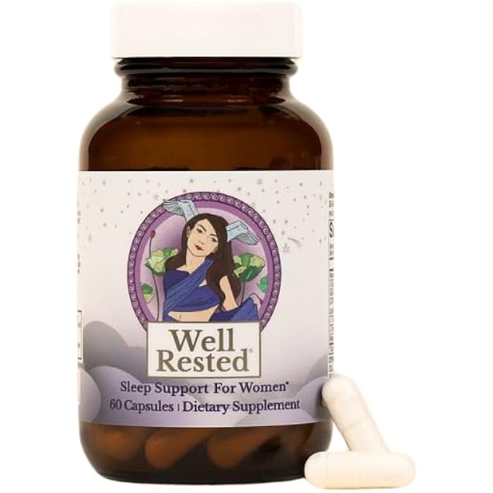 MENOLABS Well Rested Sleep Aid - 60 Capsules - Menopause Supplements for Women with Magnesium Glycinate, Melatonin, L-Glycine, L-Theanine and More, Supports Healthy Rest and Promotes Quality Sleep - Image 1