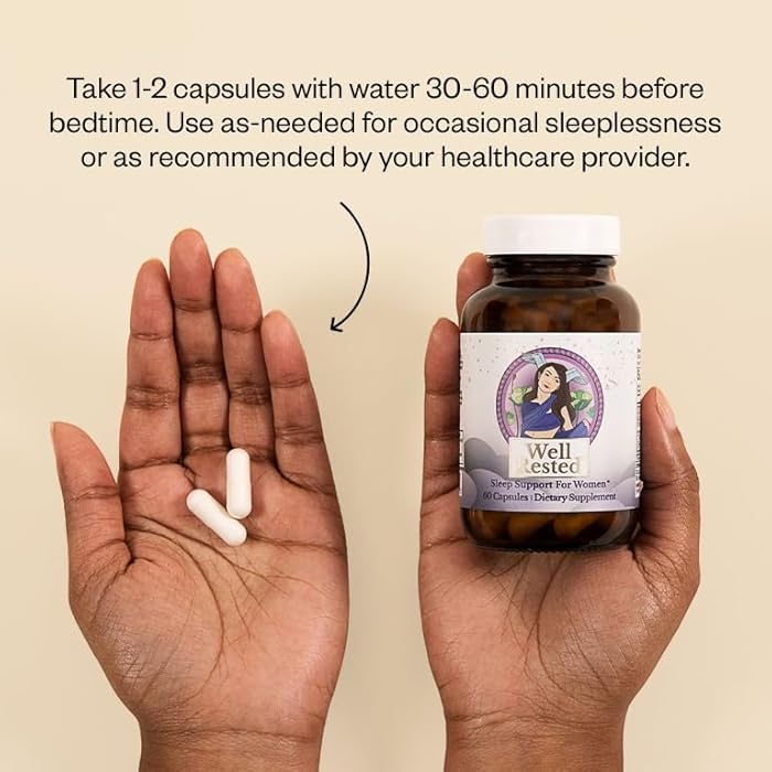 MENOLABS Well Rested Sleep Aid - 60 Capsules - Menopause Supplements for Women with Magnesium Glycinate, Melatonin, L-Glycine, L-Theanine and More, Supports Healthy Rest and Promotes Quality Sleep - Image 3