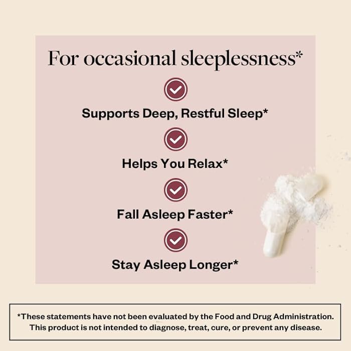 MENOLABS Well Rested Sleep Aid - 60 Capsules - Menopause Supplements for Women with Magnesium Glycinate, Melatonin, L-Glycine, L-Theanine and More, Supports Healthy Rest and Promotes Quality Sleep - Image 2