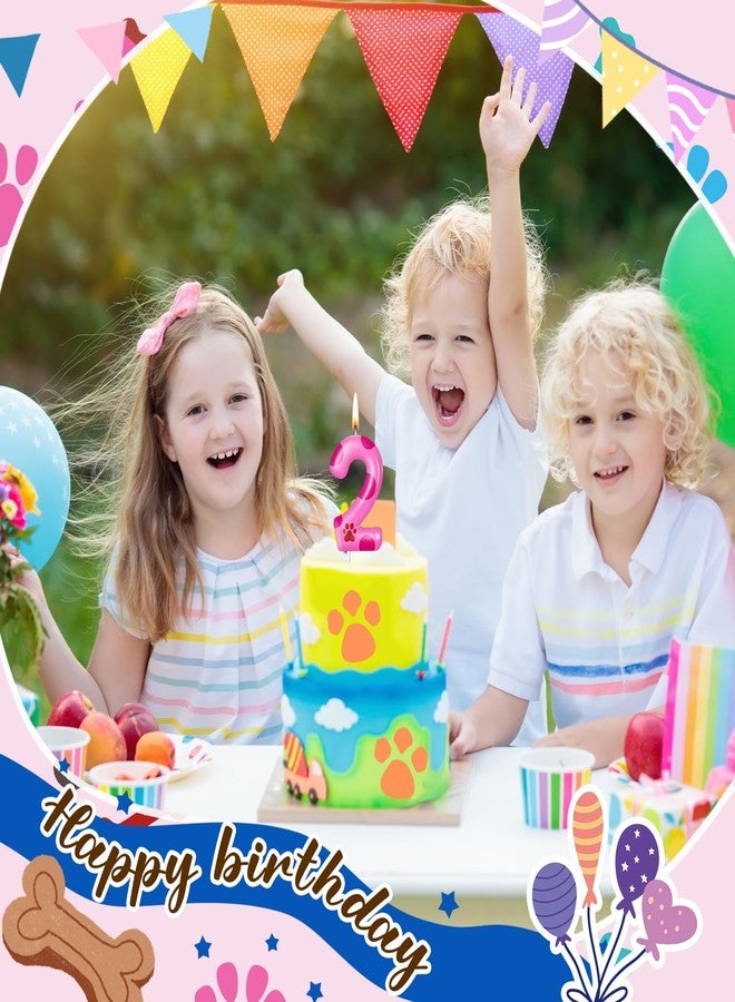 ميتلي شموع على شكل مخلب كلب من إم تي لي لتزيين كعكة عيد الميلاد، زينة للكعك والكب كيك للأولاد والبنات (وردي فاتح، 2) - Image 5