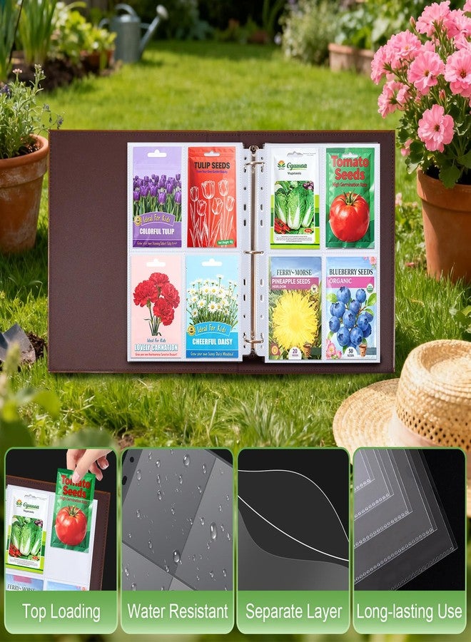 Zofly 240 Pockets 3.5x5” Seed Packet Sleeves, 30 Pack Double Sided 4 Pocket Seed Organizer Sheet,Heavy Duty Garden Seeds Storage Pages for 3 Ring Binder, 8.5x11” Top Loading Clear Photo, Index Card Sleeves - Image 5