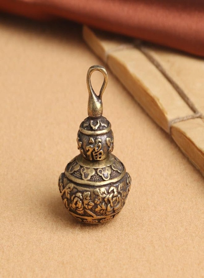 Ximimark 3 pcs Handmade Pure Copper Gourd Statue, Openable Lotus Gourd Sculpture, Chinese Fengshui Gourd Keychain Pendant, Car Key Chain Pendant - Image 2