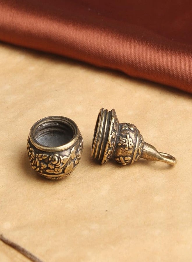 Ximimark 3 pcs Handmade Pure Copper Gourd Statue, Openable Lotus Gourd Sculpture, Chinese Fengshui Gourd Keychain Pendant, Car Key Chain Pendant - Image 3