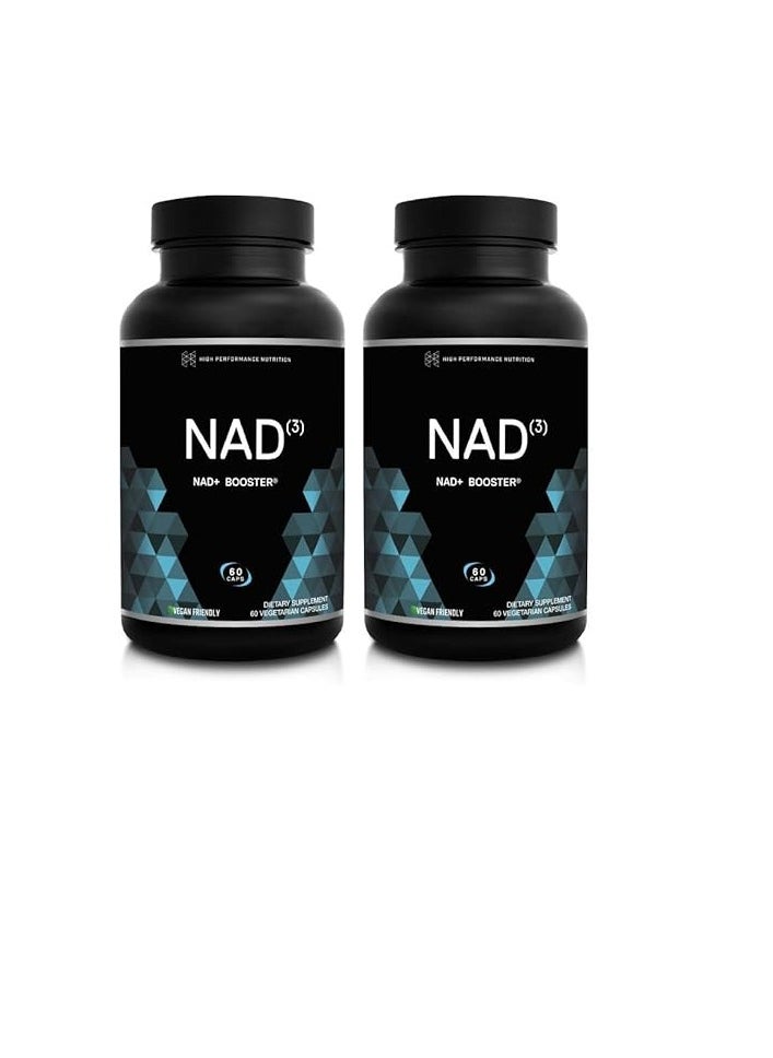 HPN NAD+ Booster  Natural Energy Supplement for Longevity & Cellular Health, 60 Caps, Pack of 2 