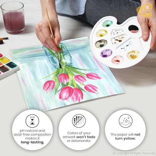 Lakeer 12 x 12 inch Ivory Cardstock Paper - 180 GSM, 25 Sheets, Off White Card Stock for Sketching, Drawing, DIY Crafts, Scrapbooking, Card Making & More - Image 5