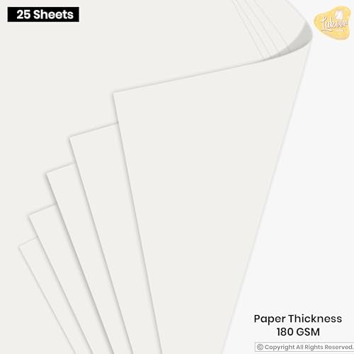 Lakeer 12 x 12 inch Ivory Cardstock Paper - 180 GSM, 25 Sheets, Off White Card Stock for Sketching, Drawing, DIY Crafts, Scrapbooking, Card Making & More - Image 3