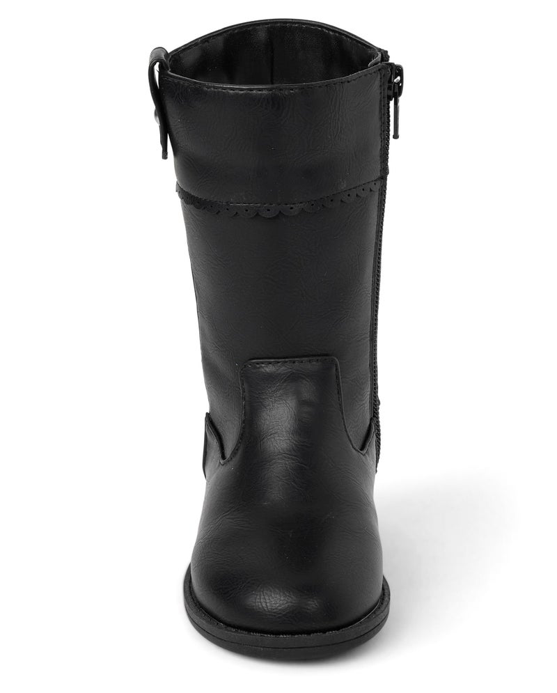 Gymboree,and Toddler Classic Tall Riding Boots,Black,9 Years - Image 3