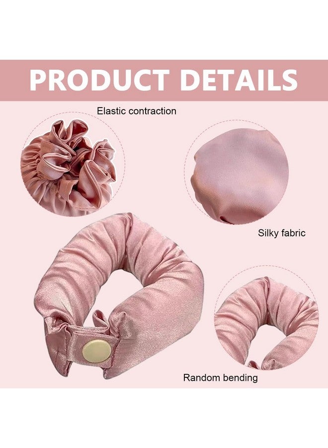 MAYCREATE® 2Sets Satin Heatless Hair Curler, Hair Rollers for Heatless Curls with Hair Caps, Soft Curling Rod Headband for Long Hair Can Sleep in Overnight, DIY Hairstyling Tools - Image 3