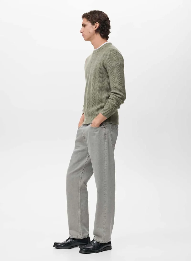 مانجو مان كنزة بنقش متعرج