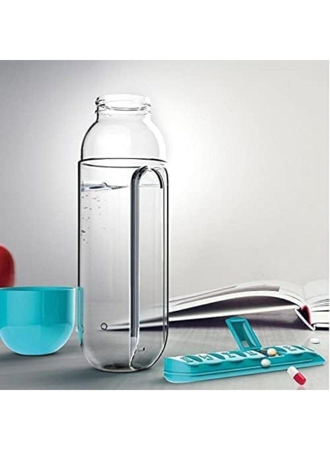 Water Bottle with Storage and Medicine Box (Yellow) - Image 4