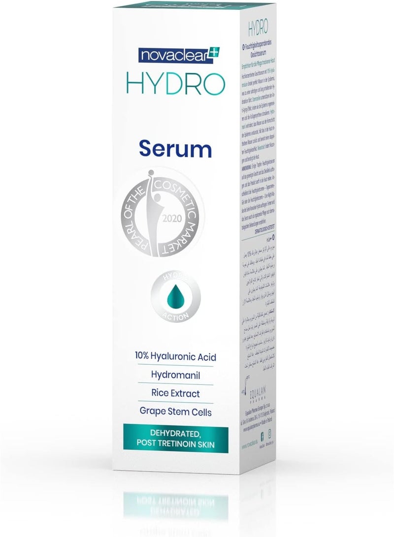 Novaclear Hydro Serum 30ml – Concentrated Hyaluronic Acid with Grape Stem Cells & Hydromanil™ for Deep Hydration & Anti-Aging - Image 2