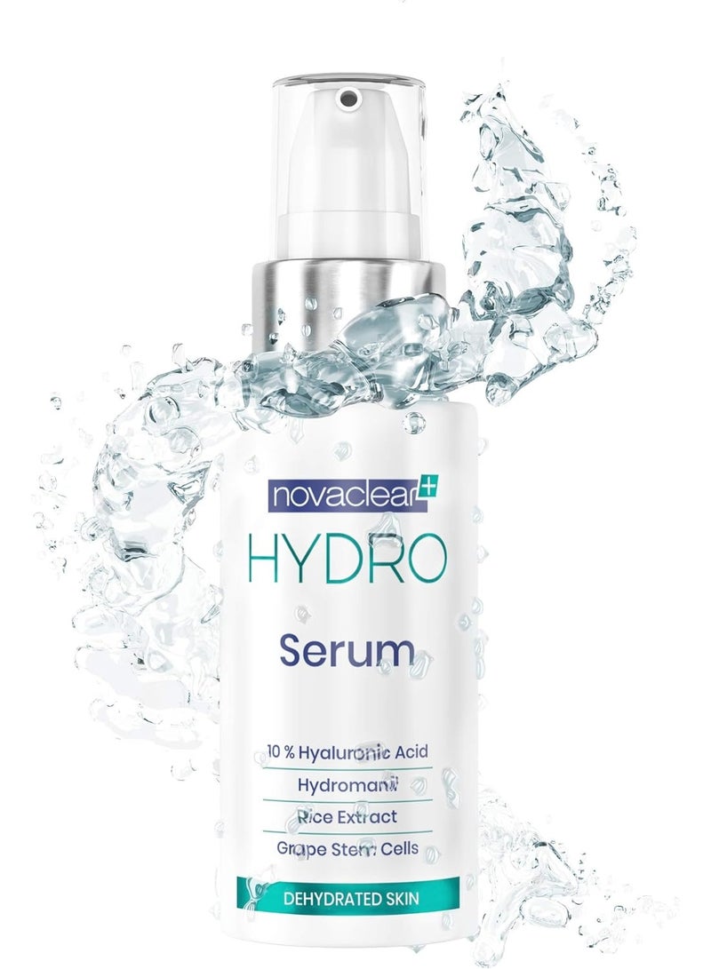 Novaclear Hydro Serum 30ml – Concentrated Hyaluronic Acid with Grape Stem Cells & Hydromanil™ for Deep Hydration & Anti-Aging - Image 3
