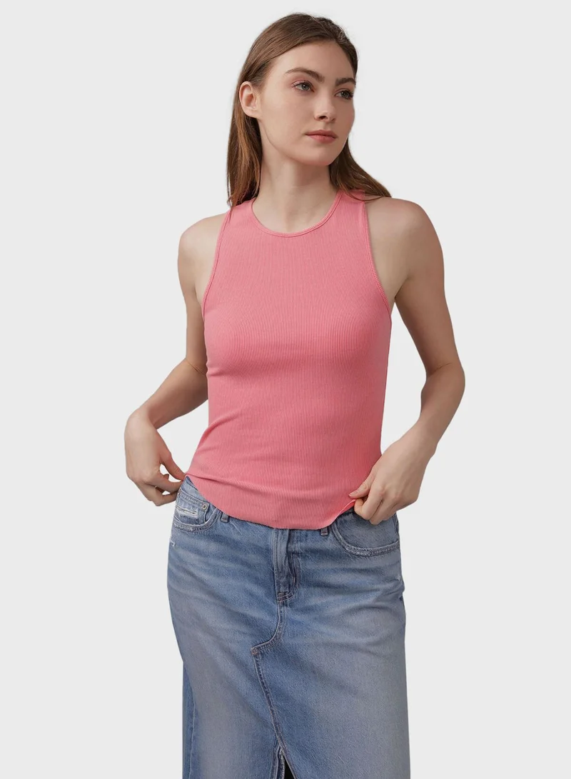 American Eagle Crew Neck Knitted Tank Top