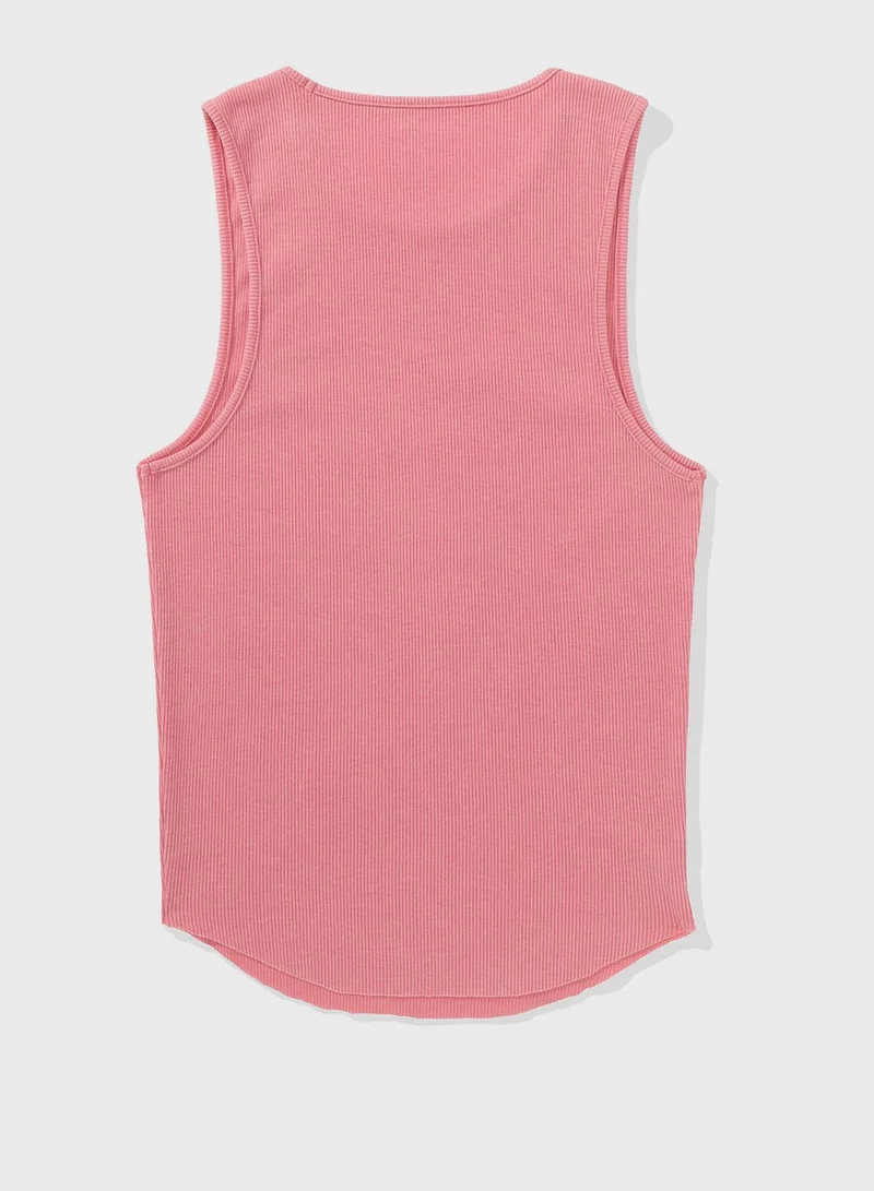 American Eagle Crew Neck Knitted Tank Top