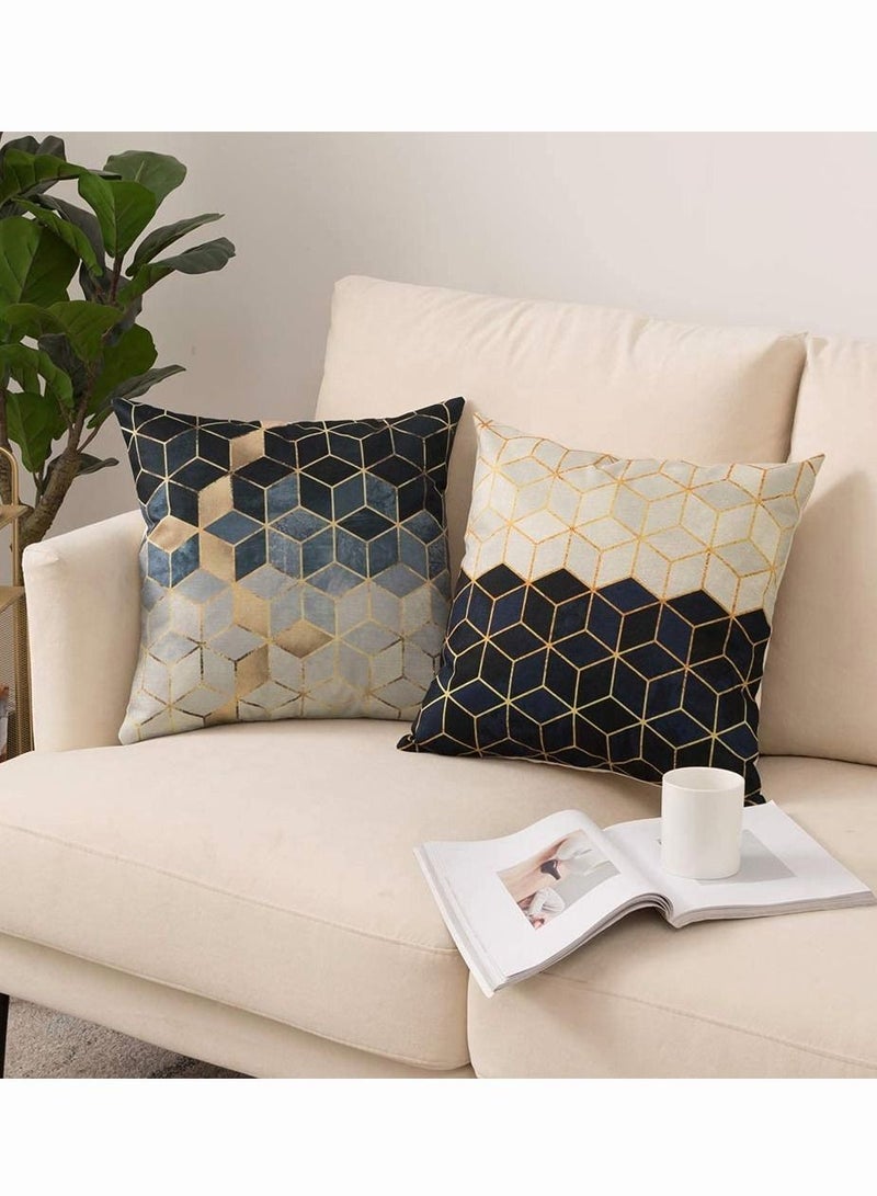 سيوسي أغطية وسادة هندسية رخامية ، وسادة رمي التدرج الملون Syosi تغطي وسادة وسادة مربعة علبة ناعمة ، 18 × 18 بوصة لمجموعة ديكور المنزل 4 لأريكة أريكة أريكة غرفة نوم ديكور داخلي داخلي - Image 5